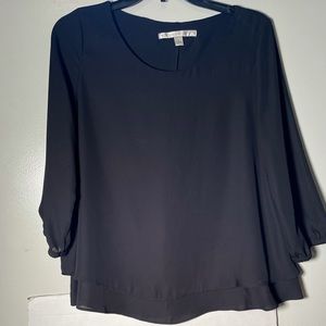 LC Lauren Conrad Black Lace Top Size Small